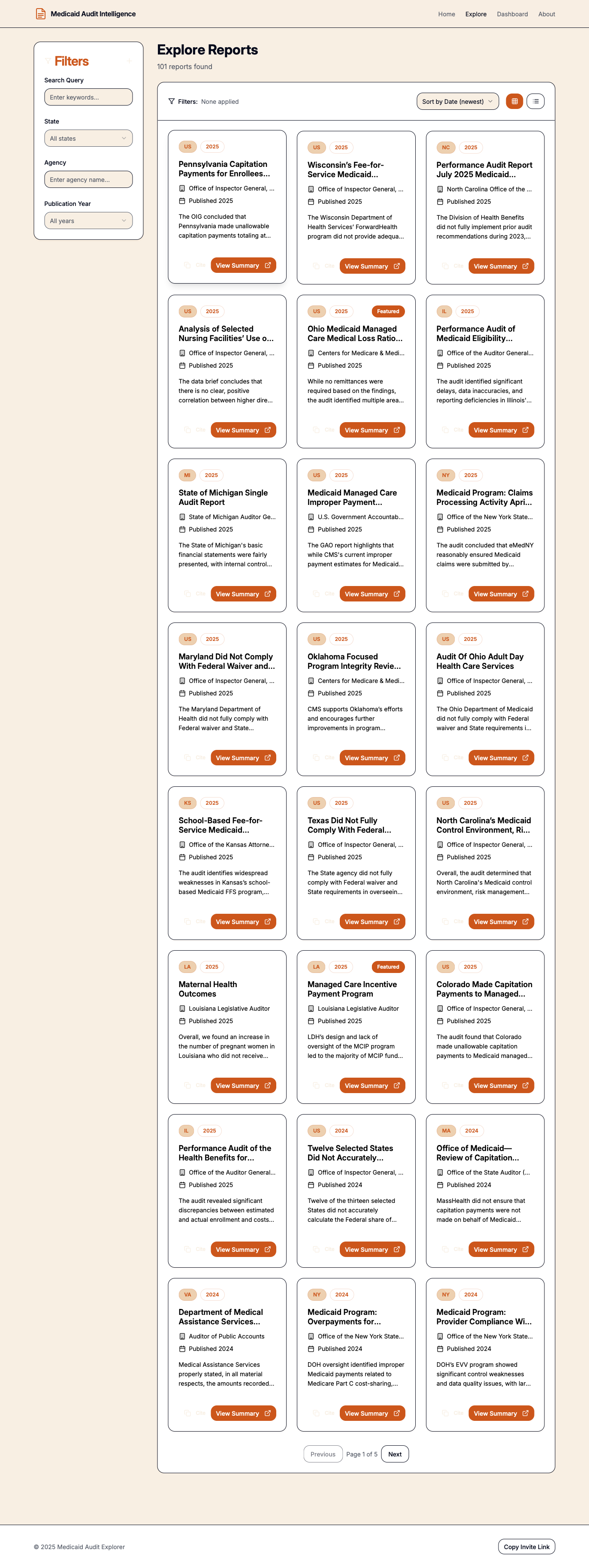 Search Interface